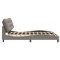 Preview: Bettgestell mit LED Taupe 200x200 cm Stoff