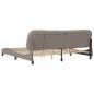 Preview: Bettgestell mit LED Taupe 200x200 cm Stoff