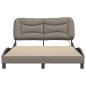Preview: Bettgestell mit LED Taupe 140x200 cm Stoff