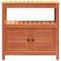 Preview: Pflanztisch mit Ablagen Braun 82,5x45x81 cm Massivholz Kiefer