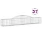 Preview: Gabionen mit Hochbogen 7 Stk. 300x30x40/60 cm Verzinktes Eisen