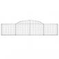 Preview: Gabionen mit Hochbogen 12 Stk. 300x30x60/80 cm Verzinktes Eisen