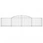 Preview: Gabionen mit Hochbogen 25 Stk. 300x50x60/80 cm Verzinktes Eisen