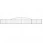 Preview: Gabionen mit Hochbogen 9 Stk. 400x30x40/60 cm Verzinktes Eisen