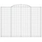 Preview: Gabionen mit Hochbogen 2 Stk. 300x30x220/240cm Verzinktes Eisen