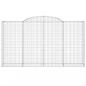 Preview: Gabionen mit Hochbogen 6 Stk. 300x50x160/180cm Verzinktes Eisen