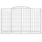 Preview: Gabionen mit Hochbogen 7 Stk. 300x50x180/200cm Verzinktes Eisen