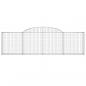 Preview: Gabionen mit Hochbogen 17 Stk. 300x30x80/100cm Verzinktes Eisen