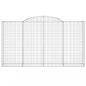 Preview: Gabionen mit Hochbogen 7 Stk. 300x50x160/180cm Verzinktes Eisen