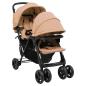 Preview: Tandem-Zwillingskinderwagen Taupe Stahl