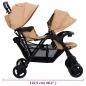 Preview: Tandem-Zwillingskinderwagen Taupe Stahl