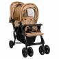 Preview: Tandem-Zwillingskinderwagen Taupe Stahl