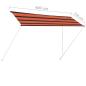 Preview: Einziehbare Markise 400×150 cm Orange und Braun