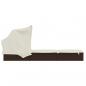 Preview: Sonnenliege mit Faltdach Braun 213x63x97 cm Poly Rattan