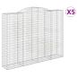 Preview: Gabionen mit Hochbogen 5 Stk. 300x50x220/240cm Verzinktes Eisen