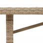Preview: Gartentisch mit Akazienholz-Platte 190x80x74 cm Poly Rattan