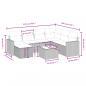 Preview: 8-tlg. Garten-Sofagarnitur mit Kissen Grau Poly Rattan