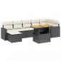 Preview: 8-tlg. Garten-Sofagarnitur mit Kissen Schwarz Poly Rattan