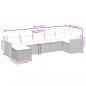 Preview: 7-tlg. Garten-Sofagarnitur mit Kissen Grau Poly Rattan
