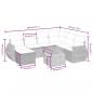 Preview: 8-tlg. Garten-Sofagarnitur mit Kissen Grau Poly Rattan