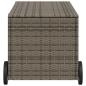 Preview: Gartentruhe mit Rollen Grau 190L Poly Rattan