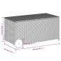 Preview: Gartentruhe mit Rollen Grau 190L Poly Rattan