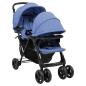 Preview: Tandem-Zwillingskinderwagen Marineblau Stahl