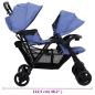 Preview: Tandem-Zwillingskinderwagen Marineblau Stahl