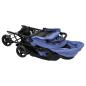 Preview: Tandem-Zwillingskinderwagen Marineblau Stahl