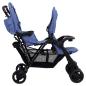 Preview: Tandem-Zwillingskinderwagen Marineblau Stahl
