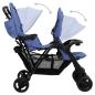 Preview: Tandem-Zwillingskinderwagen Marineblau Stahl