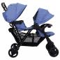 Preview: Tandem-Zwillingskinderwagen Marineblau Stahl
