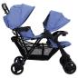 Preview: Tandem-Zwillingskinderwagen Marineblau Stahl