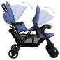 Preview: Tandem-Zwillingskinderwagen Marineblau Stahl