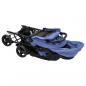 Preview: Tandem-Zwillingskinderwagen Marineblau Stahl