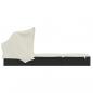 Preview: Sonnenliege mit Faltdach Schwarz 213x63x97 cm Poly Rattan