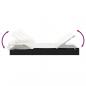 Preview: Sonnenliege mit Faltdach Schwarz 213x63x97 cm Poly Rattan