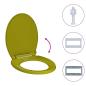 Preview: Toilettensitz mit Absenkautomatik Grün Oval