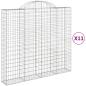 Preview: Gabionen mit Hochbogen 11Stk. 200x50x180/200cm Verzinktes Eisen