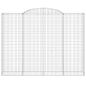 Preview: Gabionen mit Hochbogen 4 Stk. 300x50x220/240cm Verzinktes Eisen