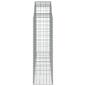 Preview: Gabionen mit Hochbogen 15Stk. 200x50x140/160cm Verzinktes Eisen