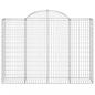Preview: Gabionen mit Hochbogen 20Stk. 200x50x140/160cm Verzinktes Eisen
