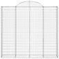 Preview: Gabionen mit Hochbogen 7 Stk. 200x50x180/200cm Verzinktes Eisen