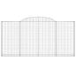 Preview: Gabionen mit Hochbogen 9 Stk. 300x30x140/160cm Verzinktes Eisen