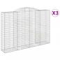 Preview: Gabionen mit Hochbogen 3 Stk. 300x50x200/220cm Verzinktes Eisen
