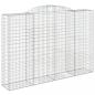 Preview: Gabionen mit Hochbogen 3 Stk. 300x50x200/220cm Verzinktes Eisen