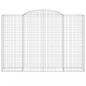 Preview: Gabionen mit Hochbogen 3 Stk. 300x50x200/220cm Verzinktes Eisen