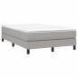 Preview: Boxspringbett mit Matratze Hellgrau 120x190 cm Stoff