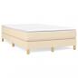 Preview: ARDEBO.de - Boxspringbett mit Matratze Creme 120x190 cm Stoff