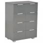 Preview: Sideboard Hochglanz-Grau 60x35x80 cm Holzwerkstoff
